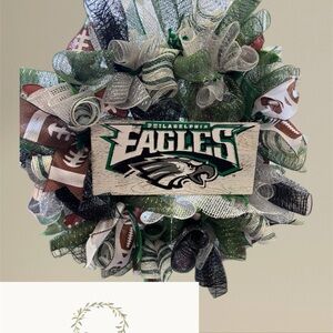 Holiday Wreath - Green, Silver, Brown